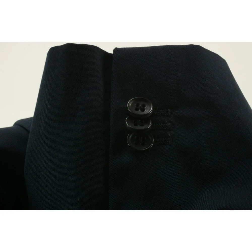 Banana Republic Tessuti Sondrio Men's 38R  Dark Blue Twill Cotton Vented Blazer‎
